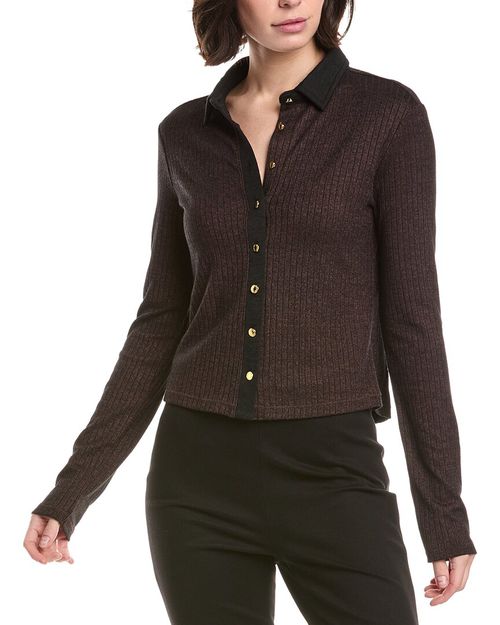 The Knit Contrast Polo Sweater