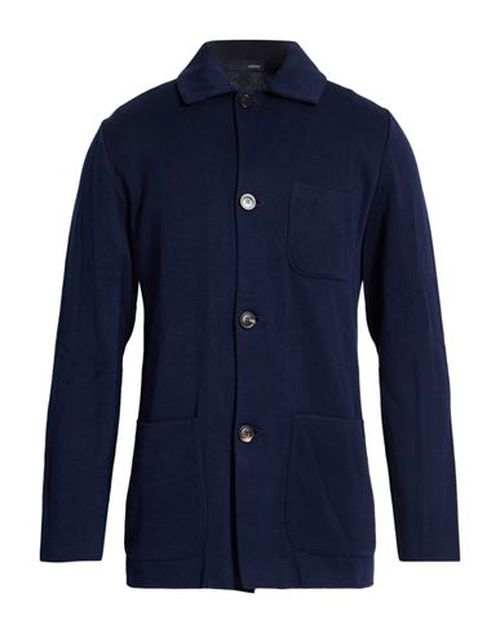 Man Cardigan Navy Size M Cotton