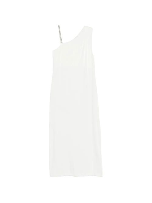 One-Shoulder Asymmetric Dress — Cream