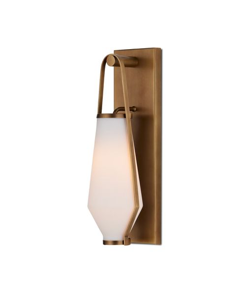 Antique Brass White Wall Sconce from the Brompton Collection
