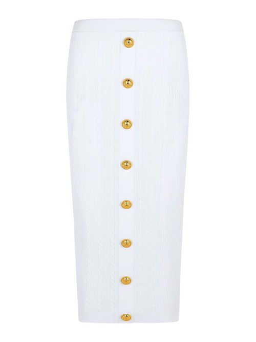 Long Skirt In White Viscose Blend