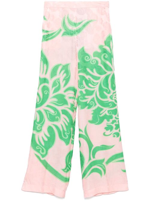 Rose-print trousers - Pink