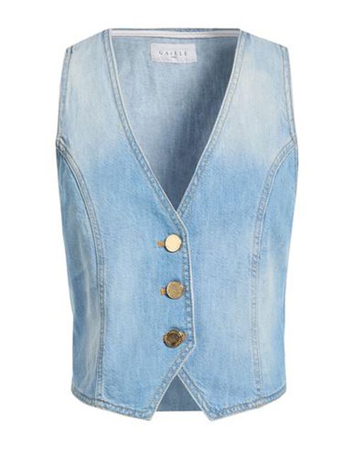 Woman Tailored Vest Blue Size 6 Cotton