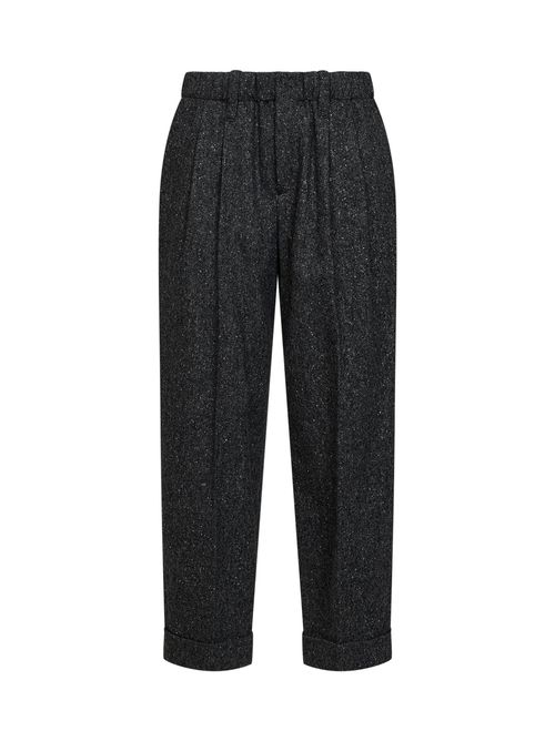 Donegal Wool Trousers — Black