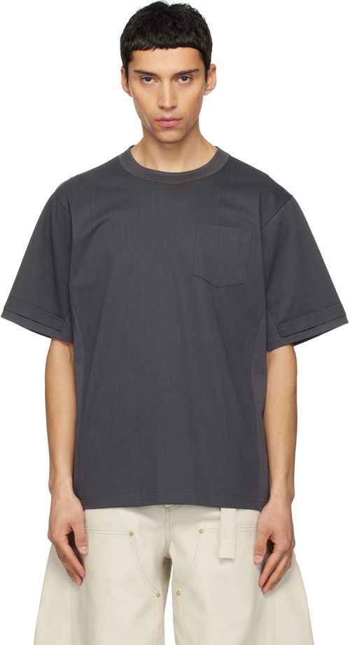 Gray Cotton Jersey T-shirt
