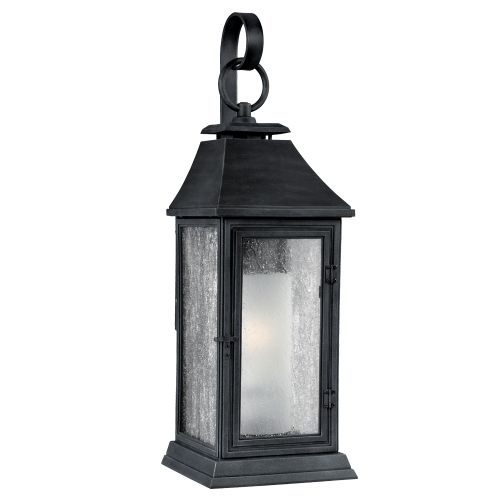 Visual Comfort Studio Shepherd Outdoor Wall Light in Dark Weathered Zinc by Sean Lavin