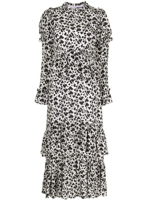 Parterre blossom print dress - White