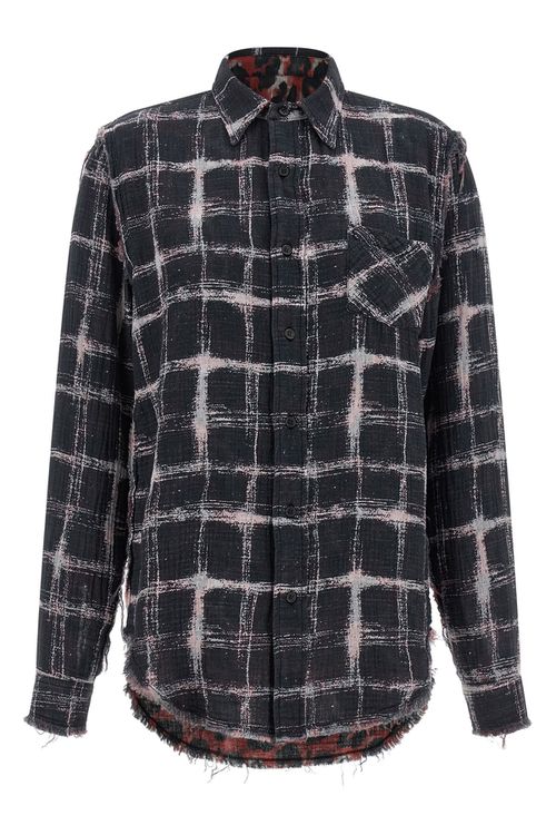 Fringed Hem Reversible Shirt
