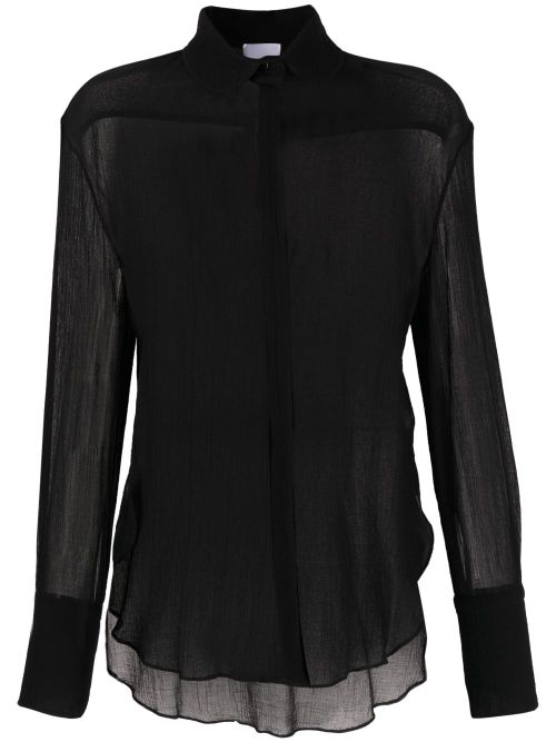 Painter textured cotton shirt - Black