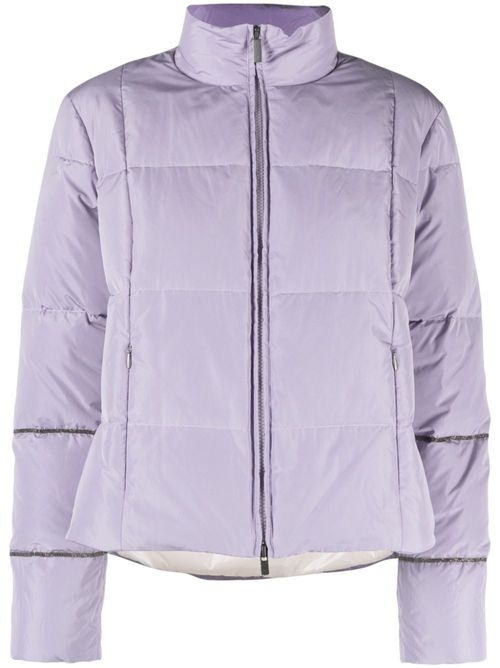 High-neck puffer jacket - Purple