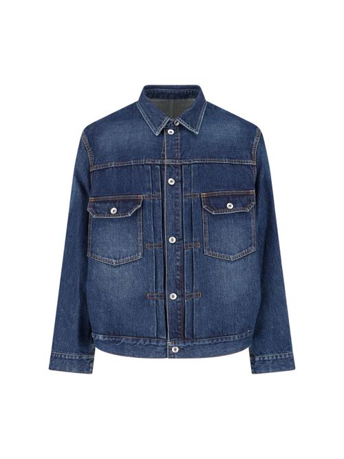 Men's 100% Cotton Contrast-Trim Jacket