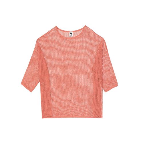 Metallic Knit Blouse — Pink