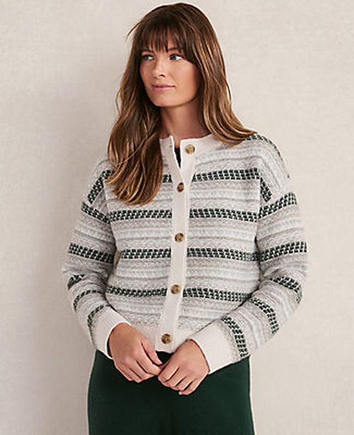 Ann Taylor Haven Well Within Wool Blend Fair Isle Cardigan