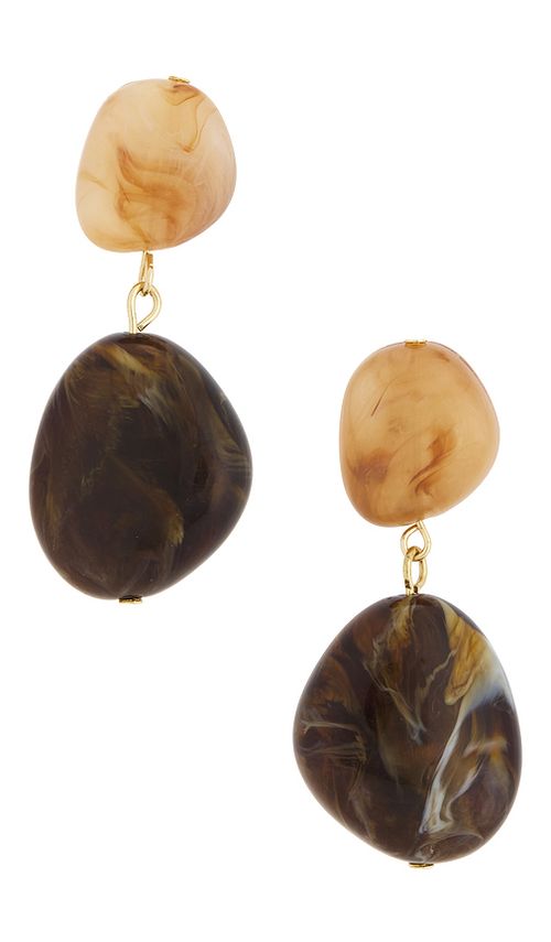 Lovers and Friends Fallon Earrings in Metallic Gold,Brown