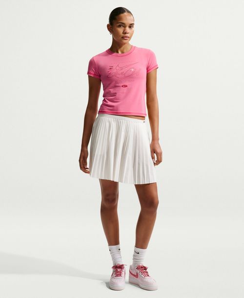 Sportswear Women's Chill Knit Slim Short-Sleeved Cropped T-Shirt - Peony/Rush Pink