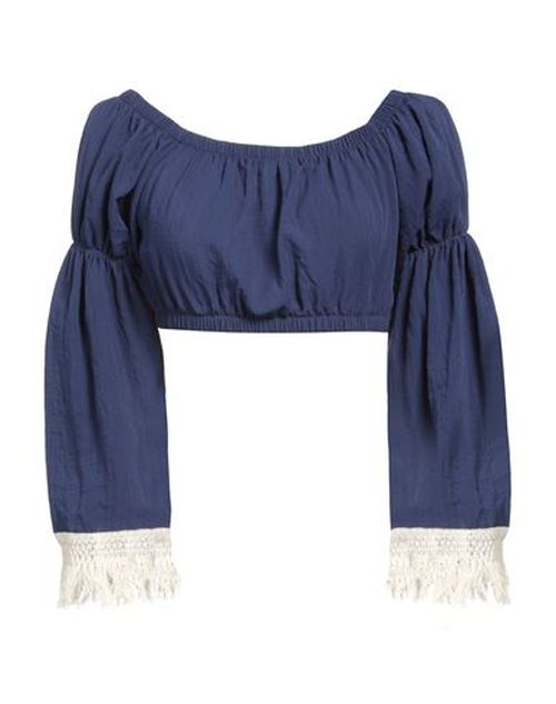Woman Top Midnight blue Size S Viscose, Nylon