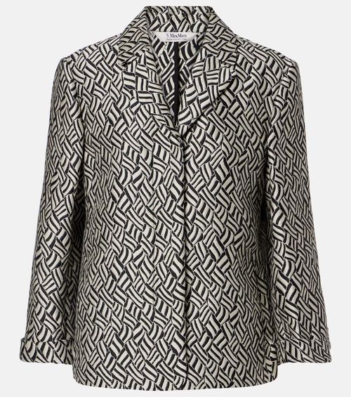 Lira cotton-blend jacquard blazer