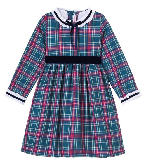 Clarisa tartan cotton-blend dress