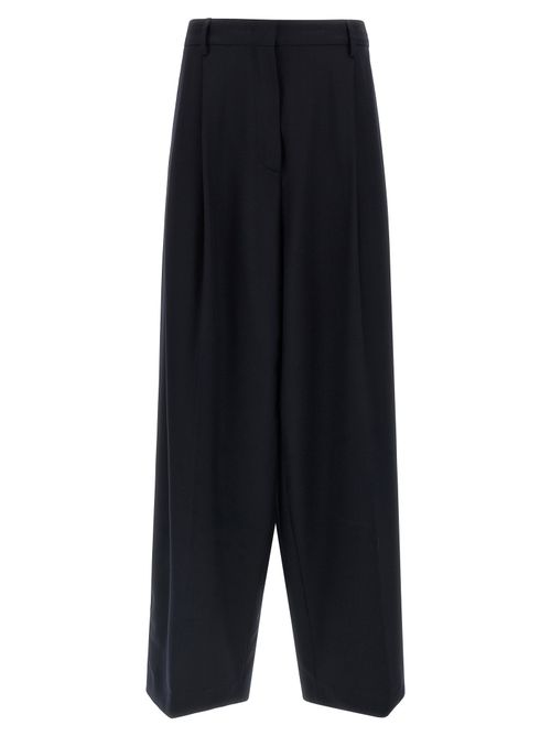 Wide-Leg Formal Trousers — Black