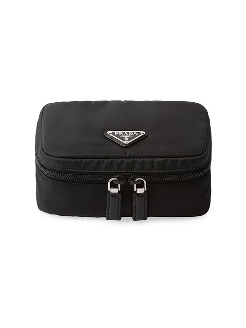 Men's Small Re-Nylon Zipper Pouch - Black