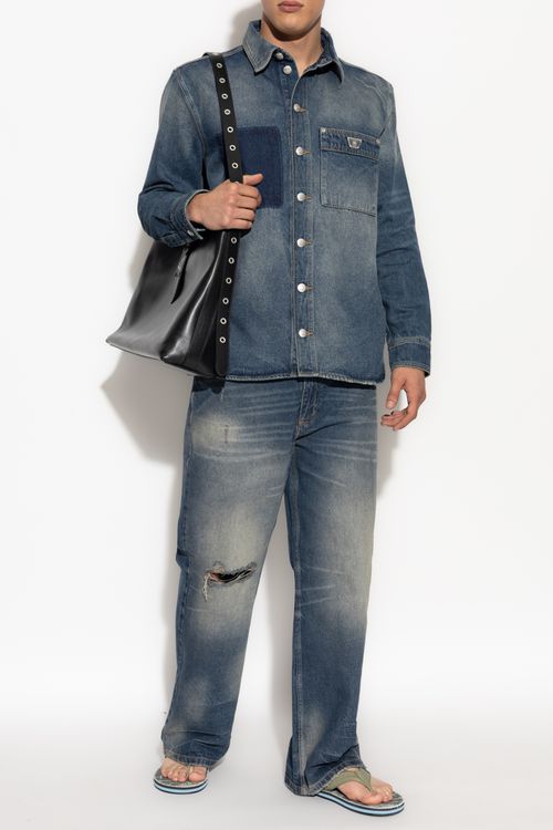 Denim Shirt, Men's, Navy Blue