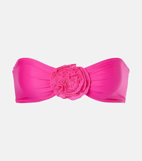Rose bandeau bikini top