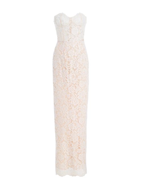 Peony Lace Dress — White