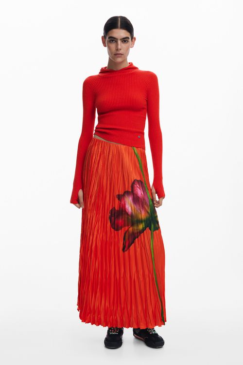 Floral texture skirt