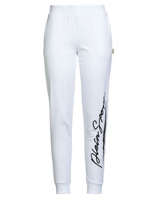 Woman Pants White Size M Cotton, Elastane