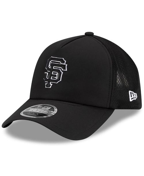 Men's Black San Francisco Giants 2026 Batting Practice Apex 9FORTY Adjustable Trucker Hat - Black