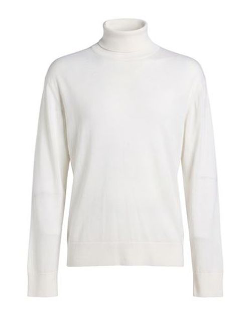 Man Turtleneck Ivory Size 42 Merino Wool, Cashmere