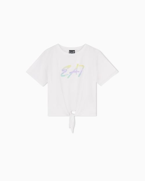 Logo Series Girl stretch-cotton crew-neck T-shirt