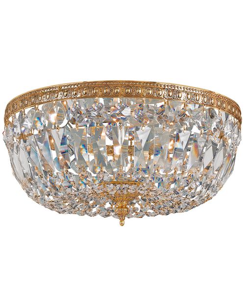 3-Light Flush Mount Swarovski Spectra Crystal