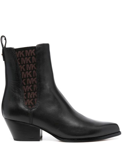 Kinlee 50mm leather ankle boots - Black