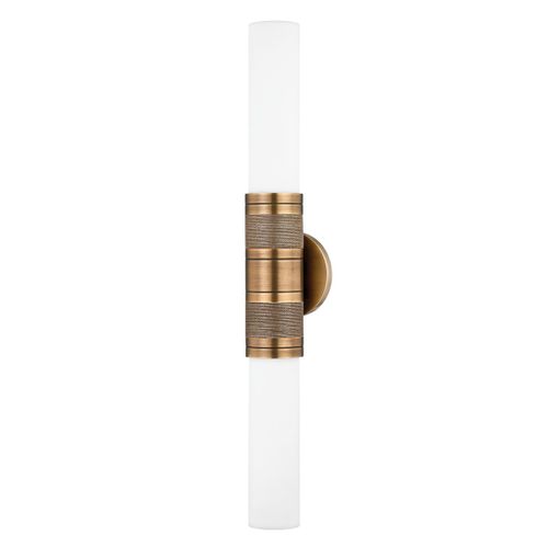 Patina Brass Two Light Wall Sconce from the Liam Collection