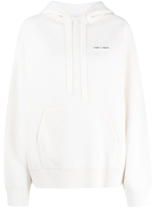 Casa Sport ribbed hoodie - Neutrals