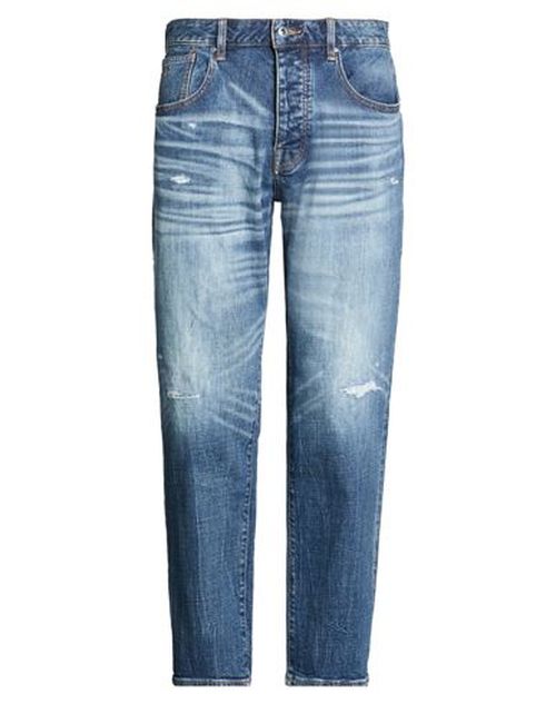 Man Jeans Blue Size 33 Cotton, Elastane