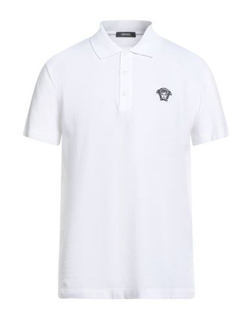 Man Polo shirt White Size L Cotton, Viscose, Polyester