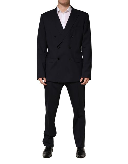 Dolce & Gabbana Blue MARTINI Double Breasted 2 Piece Men's Suit Pre-Owned