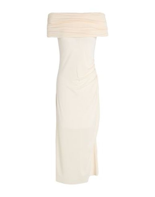 Woman Maxi dress Cream Size 2 Acetate, Polyamide, Elastane