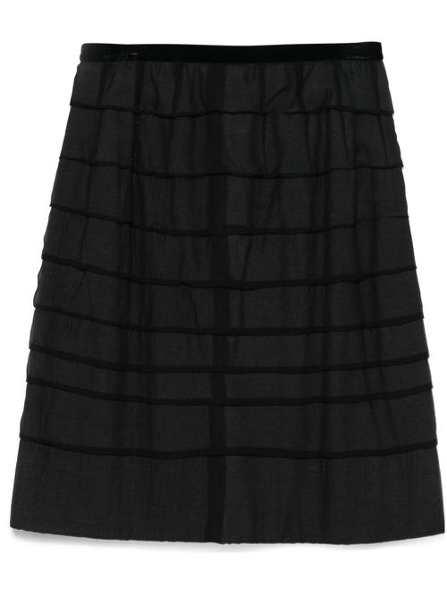 2006s striped skirt - Black