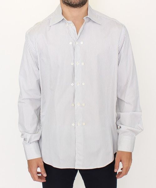 Striped Cotton Shirt — White
