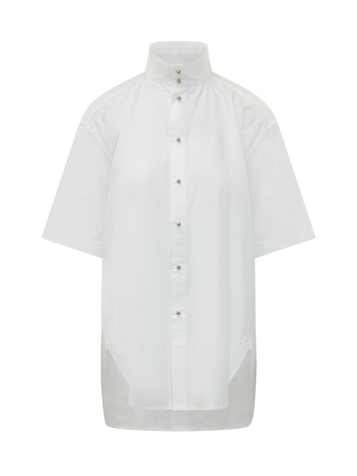 Elegant Roberta Shirt with Neck Detail