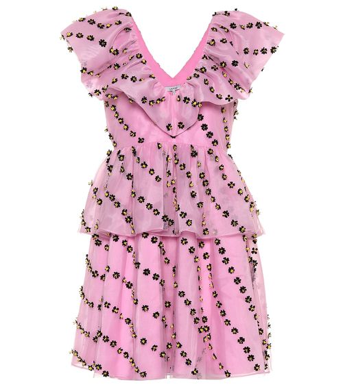 Ganni Floral-embellished dress
