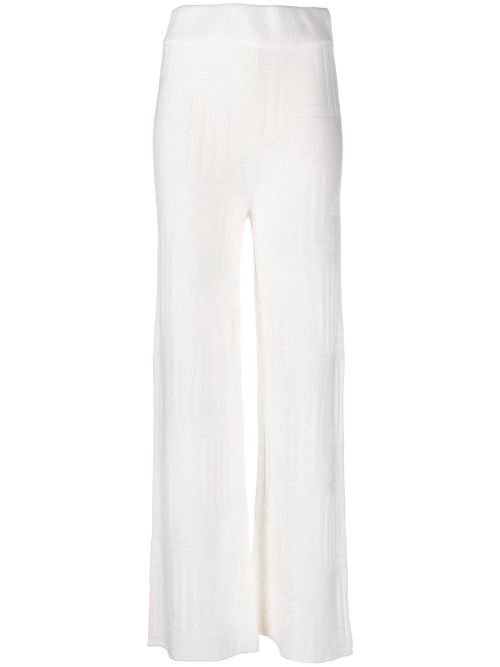 Knitted cashmere trousers - Neutrals