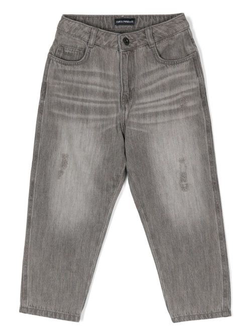 Distressed tapered jeans - Grey