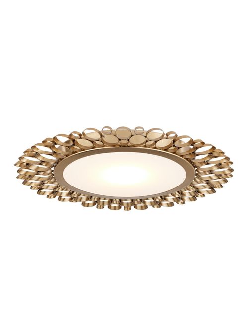 Antique Brass White LED Flush Mount from the Antares Collection
