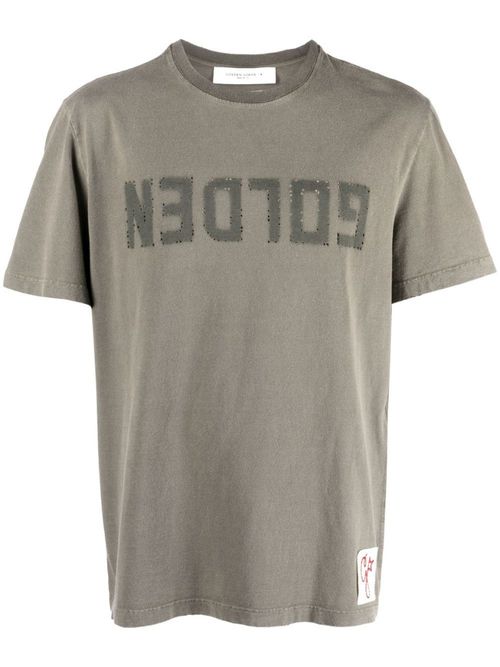 Green Logo cotton t-shirt