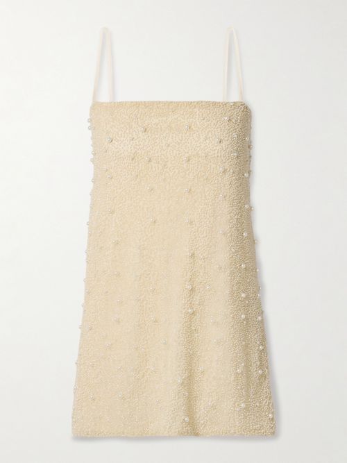 Mini-robe En Jersey Stretch À Ornements Mare - Blanc