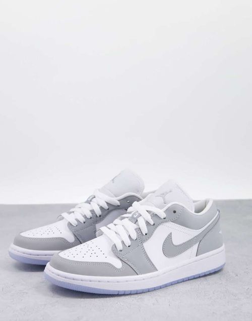Nike Air 1 Low sneakers in white and gray